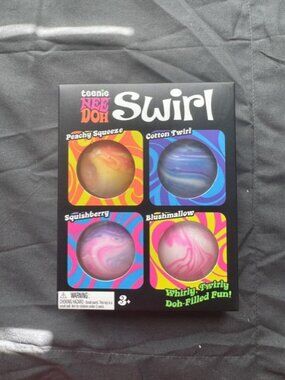 Set Of Four  NeeDoh Teenie Swirl 4-pack Nee Doh Mini Squishy Stress Balls